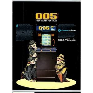 005 Arcade Flyer Original 1982 Video Game Art Promo 8.5" x 11" Vintage Gremlin